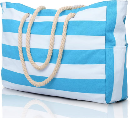 Colección Coastal | Bolso de playa grande e impermeable con cierre de cremallera | Diseño a prueba de arena para aventuras veraniegas sin esfuerzo