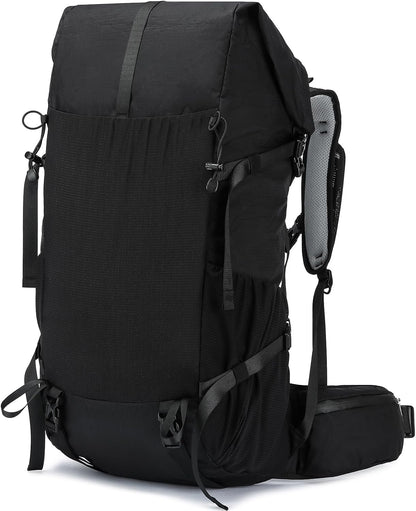 Equipo de aventura | Mochila de senderismo de 50L con armazón interno y diseño ligero | Bolsa de viaje duradera para montañismo y acampada