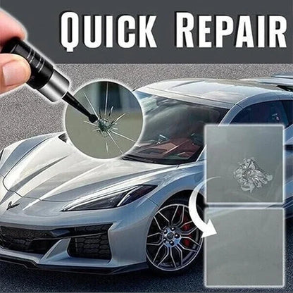 Windshield Crack Repair Kit DIY Auto Glass Chip Fix Tool for Car Window Home Clear Resin Adhesive System