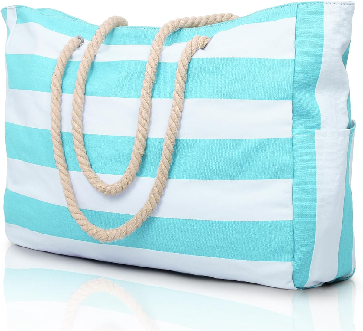 Colección Coastal | Bolso de playa grande e impermeable con cierre de cremallera | Diseño a prueba de arena para aventuras veraniegas sin esfuerzo