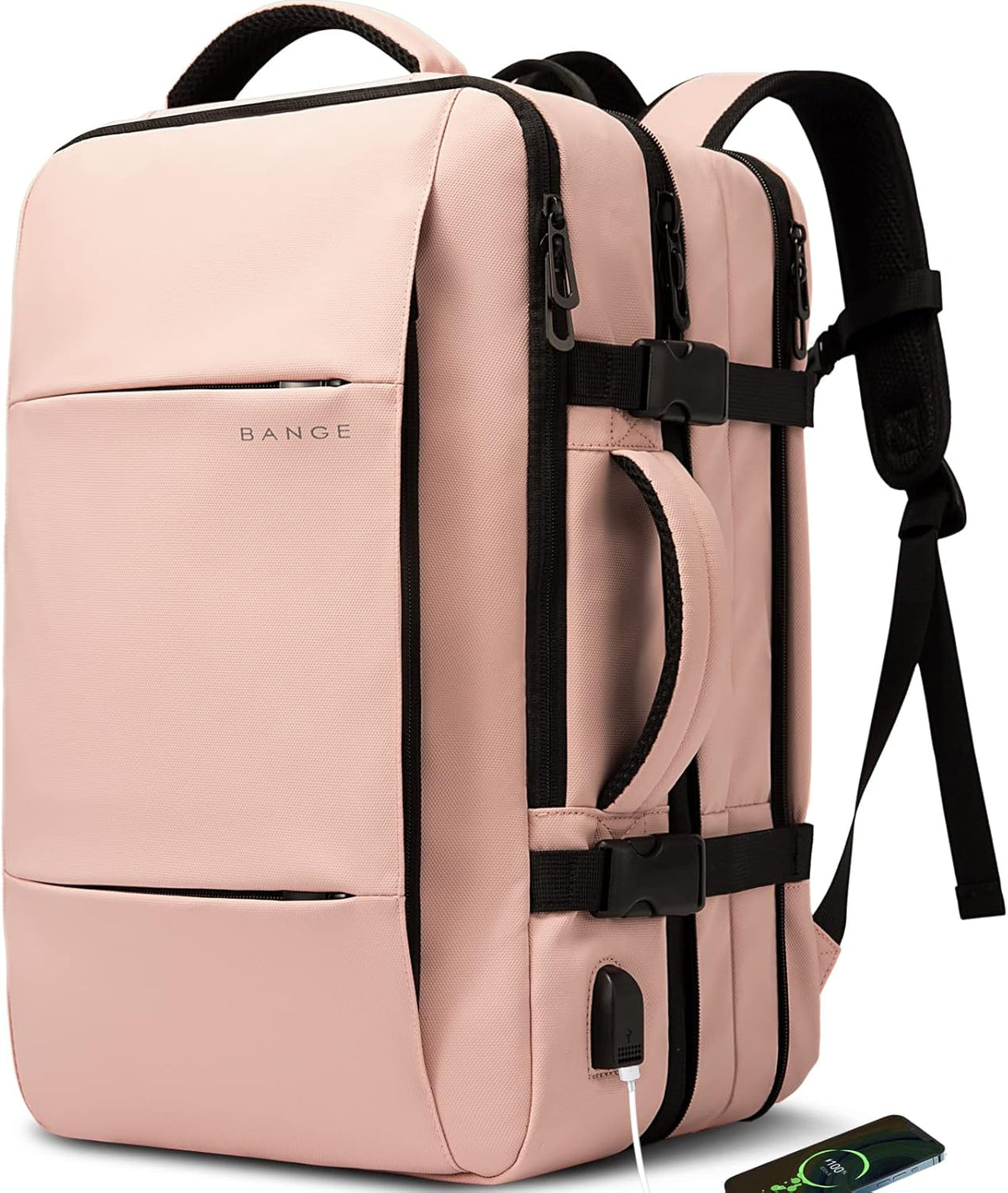 Convertible Carry-On Backpack with Laptop Compartment | Water-Resistant Travel Bag with Duffle Mode | Fits 17-Inch Laptop | Security Pocket