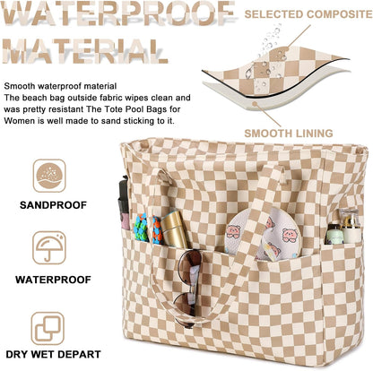 Bolso de playa impermeable Ortekor con compartimento para artículos húmedos | Equipaje de mano extragrande para viajes de fin de semana
