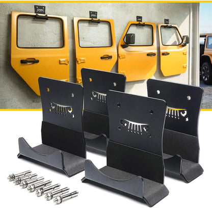 Removable Storage Rack for Off-Road Vehicle Doors - Wall-Mounted Hangers