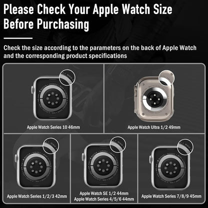 Metal Band & Screen Armor Bundle for Apple Watch – Adjustable Link Bracelet with Protective Bumper Case