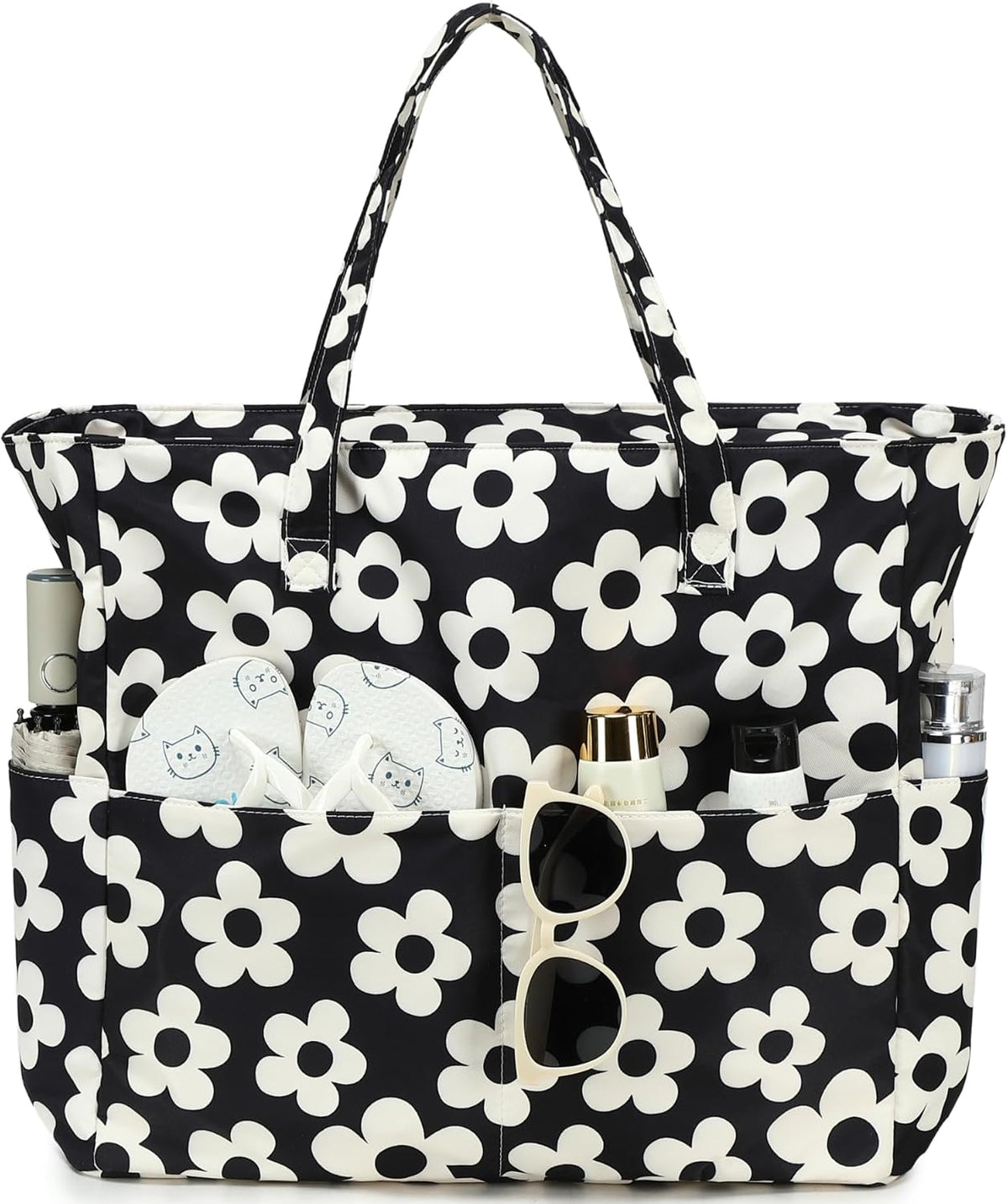 Bolso de playa extragrande con compartimento impermeable, bolso de playa resistente al agua para piscina y natación, bolso tipo tote para viajes