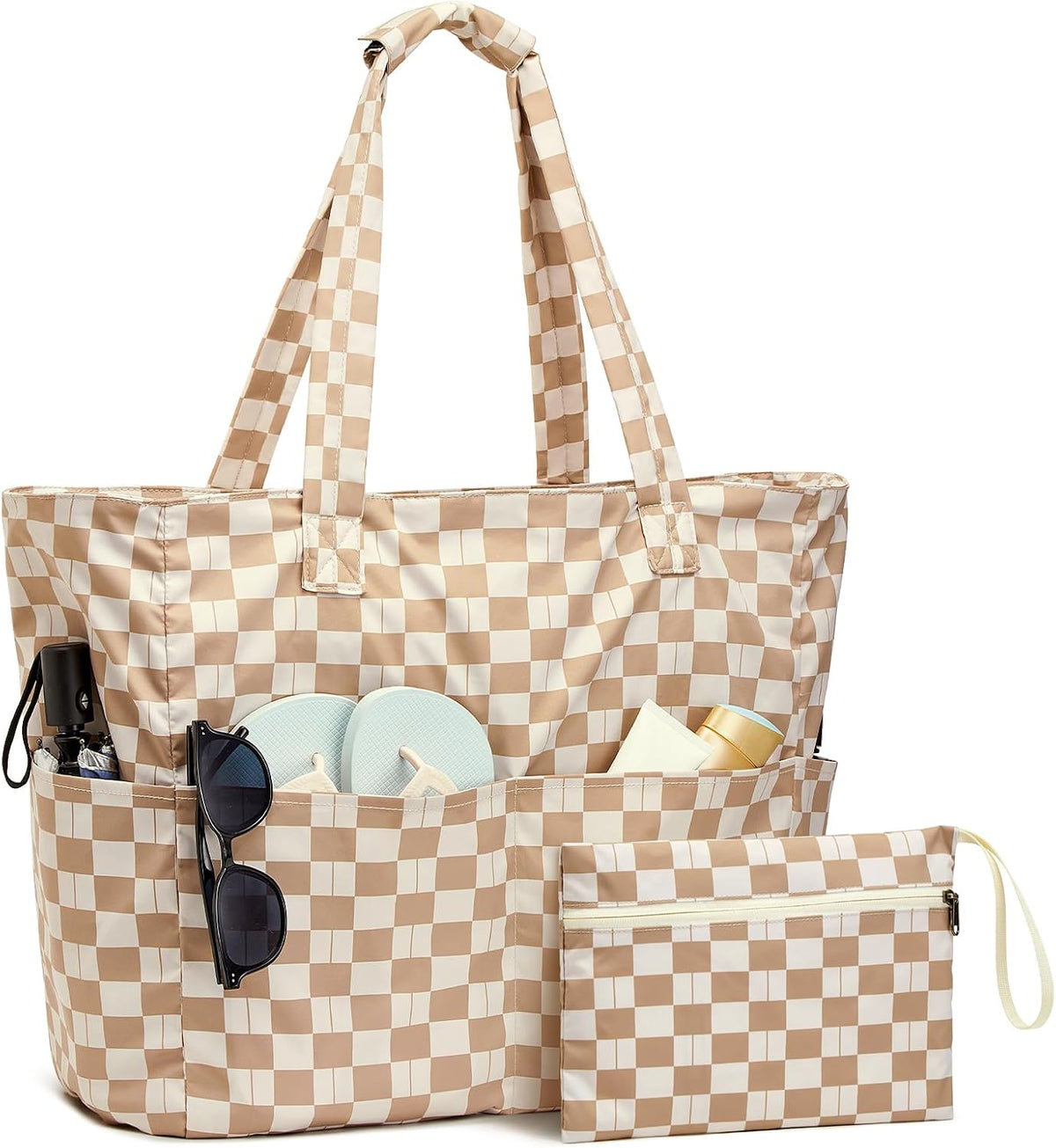 Ultimate Beach Tote Bag | Waterproof & Sandproof Large Bag with Zipper | Foldable Design for Easy Travel and Storage