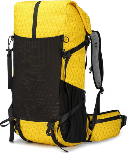 Equipo de aventura | Mochila de senderismo de 50L con armazón interno y diseño ligero | Bolsa de viaje duradera para montañismo y acampada