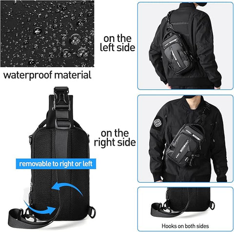 UrbanLite | Bandolera para hombre con diseño ligero | Mochila cruzada versátil para senderismo y viajes
