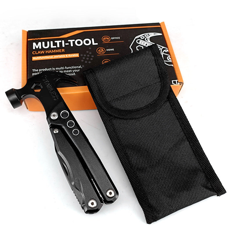 Compact Utility Hammer with 19 Built-In Tools for Home Repair, Camping, DIY Projects & Emergency Kits