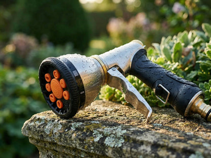 Ortekor NozzleJet | High Pressure Hose Nozzle with 9 Spray Patterns | Ergonomic Design for Effortless Watering