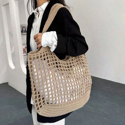 SANDWEAVE – Crochet Woven Beach Tote Bag