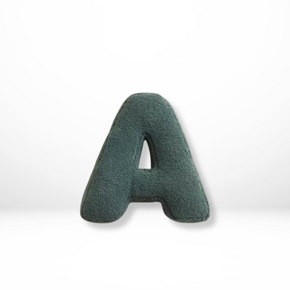 Letter-Shaped Velvet Throw Pillow — Personalized Initial Cushion for Couch, Bed & Nursery Décor