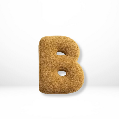 Letter-Shaped Velvet Throw Pillow — Personalized Initial Cushion for Couch, Bed & Nursery Décor
