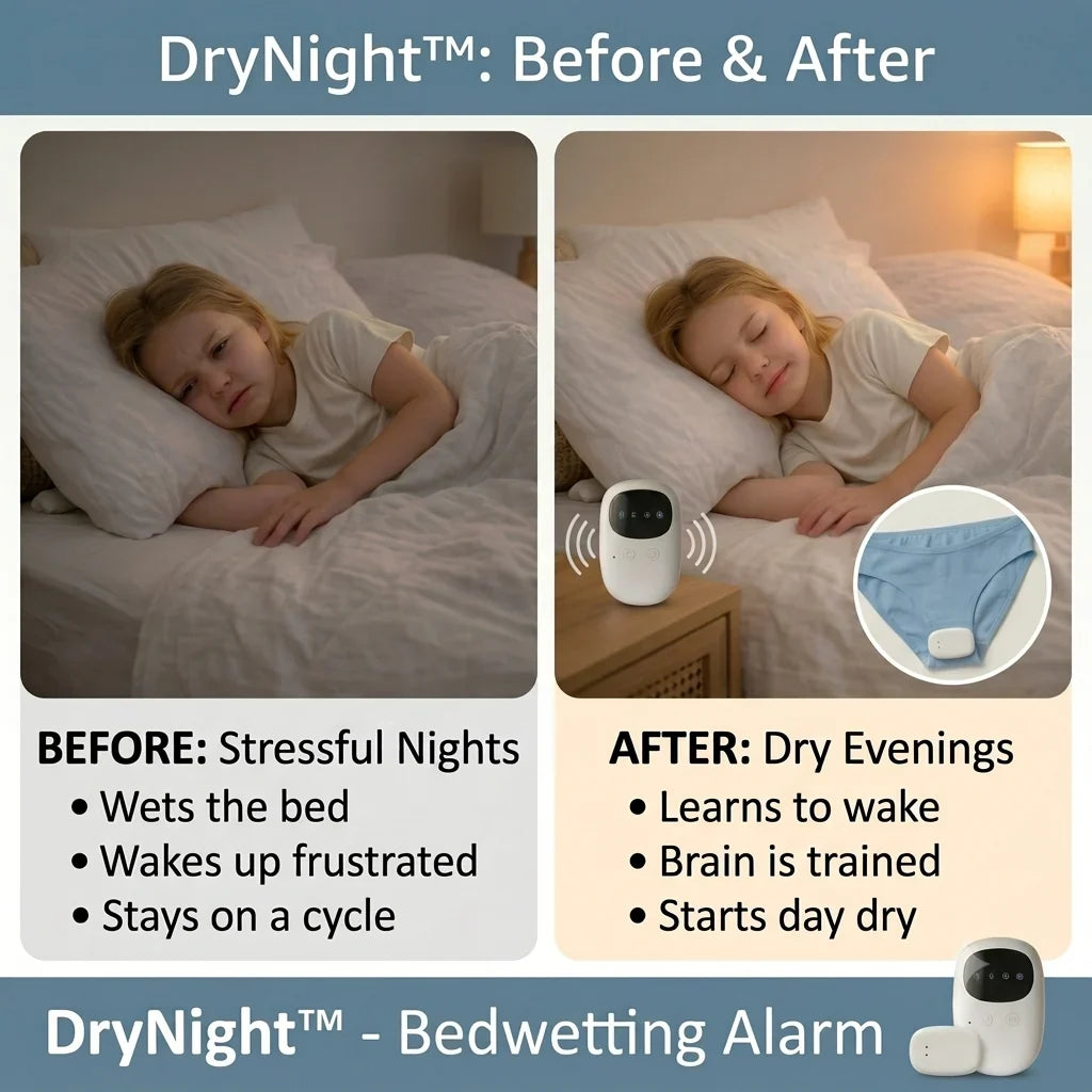 Bedwetting Alarm Moisture Sensor Clip-On Portable