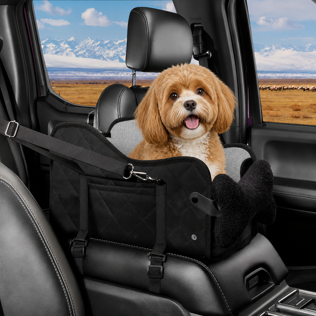 Ortekor Breathable Mesh & Safety Harness Dog Car Seat