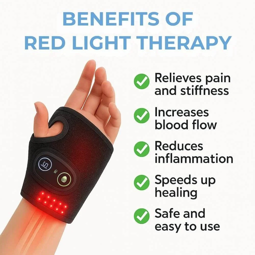 Wrist Light Therapy Band Red Light Pain Relief