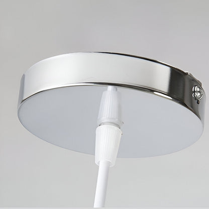 Frosted Glass Globe Hanging Light White Sphere Ceiling Fixture for Kitchen Island Dining Room Bedroom Adjustable Cord Modern Minimalist Desi