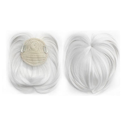 Human Hair Crown Topper Clip-In Hairpiece for Thinning Hair and Hair Loss Coverage Women's