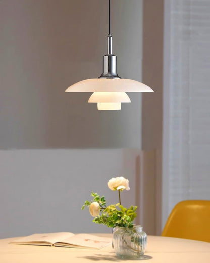 Glass Globe Ceiling Light 11-Inch White Shade Adjustable Hanging Fixture E27 Socket for Kitchen Dining Room Bedroom Modern Minimalist Scandi