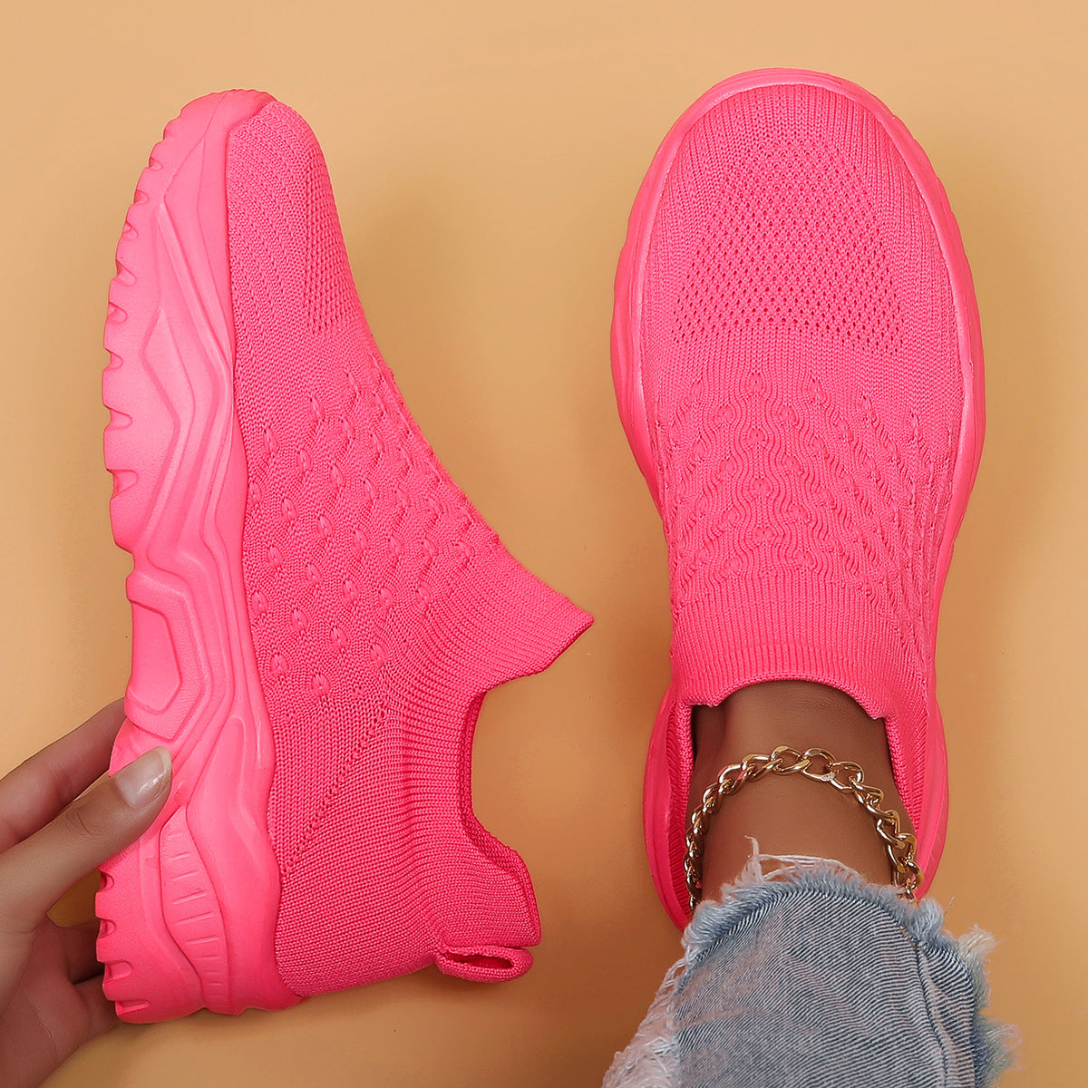 Lightweight Orthopedic Slip-On Sneakers Women's Cushioned Walking Shoes for Everyday Wear Breathable Canvas Footwear