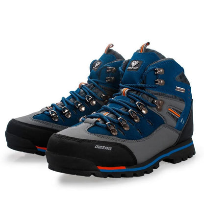 Men's Waterproof Hiking Boots with Non-Slip Rubber Sole – Mid-Ankle Trekking Shoes for Winter Trail Walking, Outdoor Adventures & Mountain