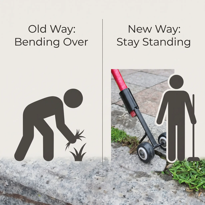 Dual-Hook Manual Weeding Tool for Pavement Cracks, Patio Joints & Driveways – Root Extraction Hand Weeder for Sidewalks, Patios & Garden Pat