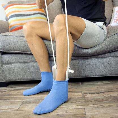 Sock Helper Tool for Seniors & Limited Mobility – Easy Dressing Aid with Long Handle, No Bending or Reaching, Compression Stocking Donner