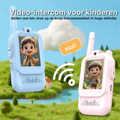 Two-Way Video Walkie Talkie Set for Kids with Voice Changer & Live Screen – Indoor Outdoor Play Radio Communicators for Children Ages 3-12