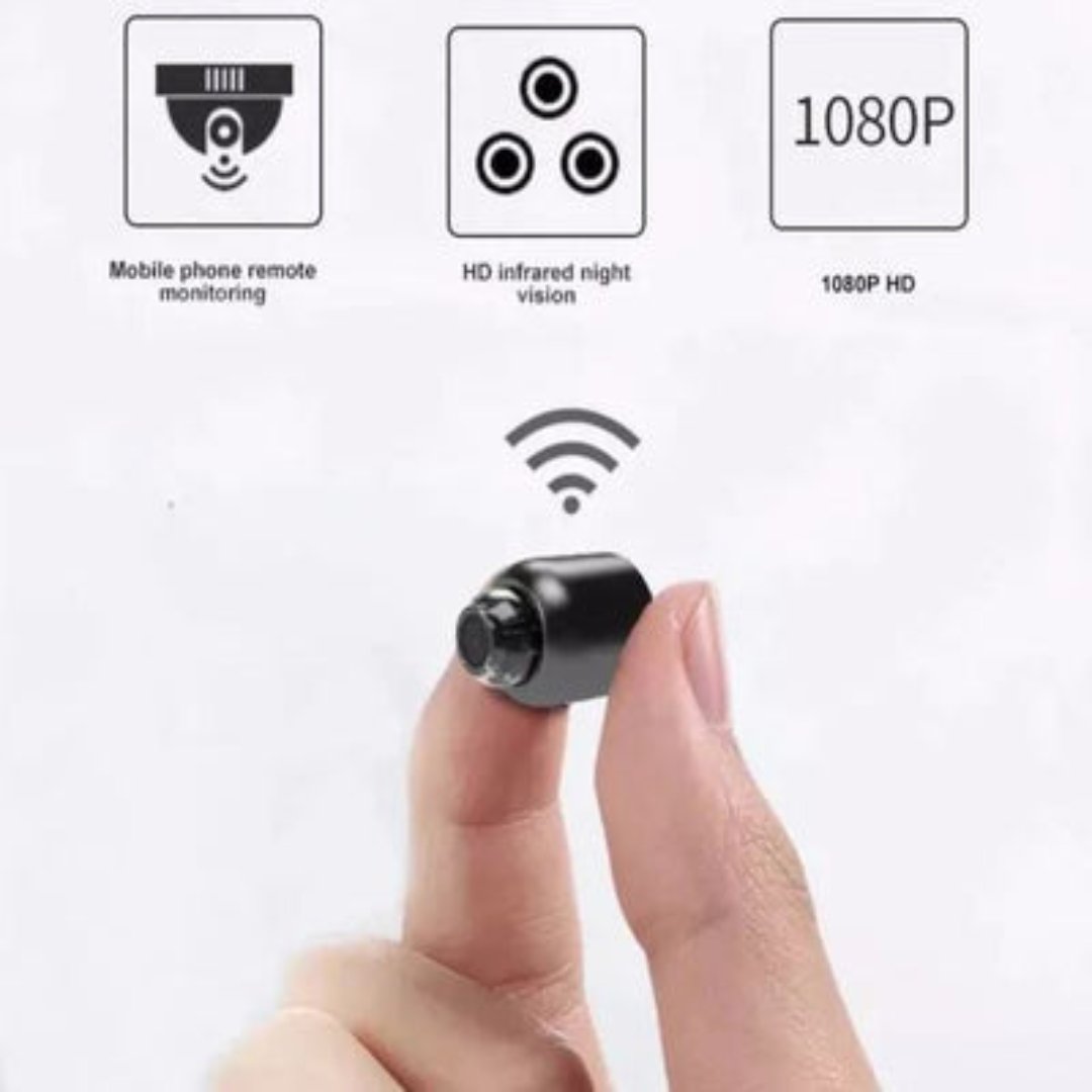Compact WiFi Security Camera 1080P HD Motion Detection Night Vision Remote Monitor for Home Office Nursery