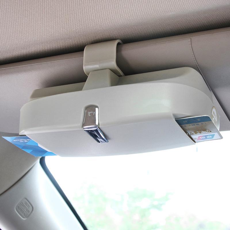 Organizador de lentes para visera de auto – Soporte para gafas de un solo toque para camionetas y SUV