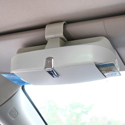 Organizador de lentes para visera de auto – Soporte para gafas de un solo toque para camionetas y SUV