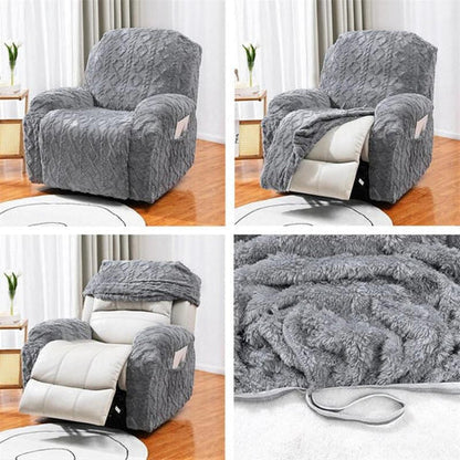 Jovian Recliner Cover - Jacquard Stretch, Modern Design Slipcover