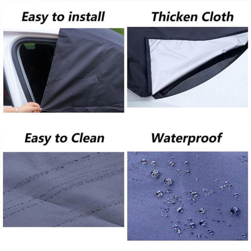Windshield Snow Cover with Magnetic Hold & Mirror Protection for Cars, SUVs & Trucks – All-Season Frost Shield & Sun Blocker
