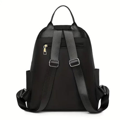 Multi-Compartment Quilted Backpack with Adjustable Straps & Top Handle for School, Work & Travel