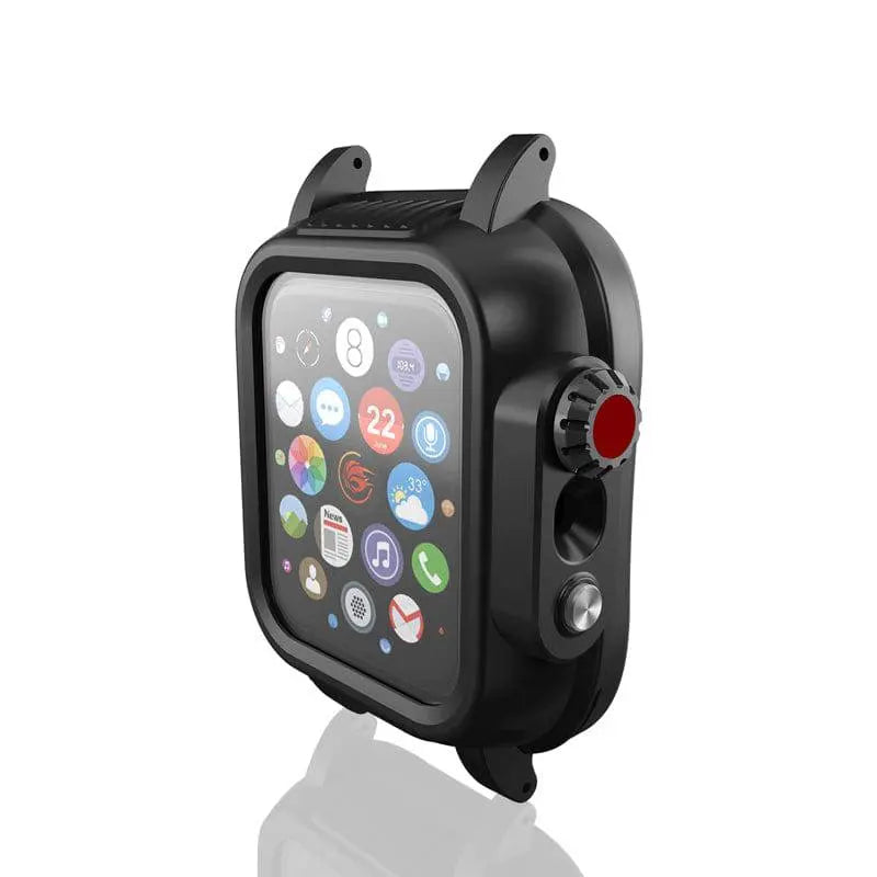 Protective Sport Band & Case Kit for Apple Watch 44mm & 42mm – Silicone Wristband with Snap-On Screen Bumper for Series 6/5/4/SE & Series