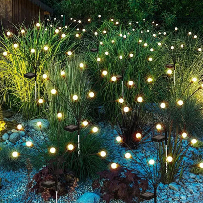Solar Firefly Stake Light Bendable Branch Design 13 in Tall Outdoor Path Illumination Yard Accent Warm Glow LED No Wiring Dusk-to-Dawn Senso
