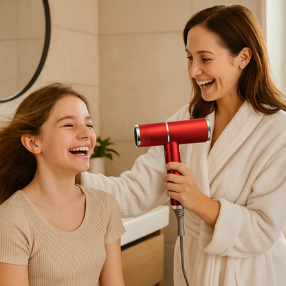 1100W Lightweight Blow Dryer with Ionic Technology for Smooth Styling, Compact Travel Design, Fast Airflow, Anti-Frizz Performance