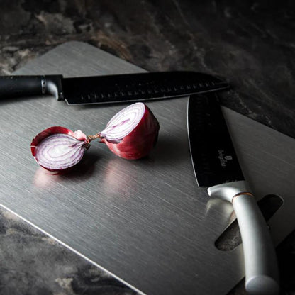 Stainless Steel Cutting Board for Kitchen – Antibacterial Non-Porous Food Prep Surface – Dishwasher Safe
