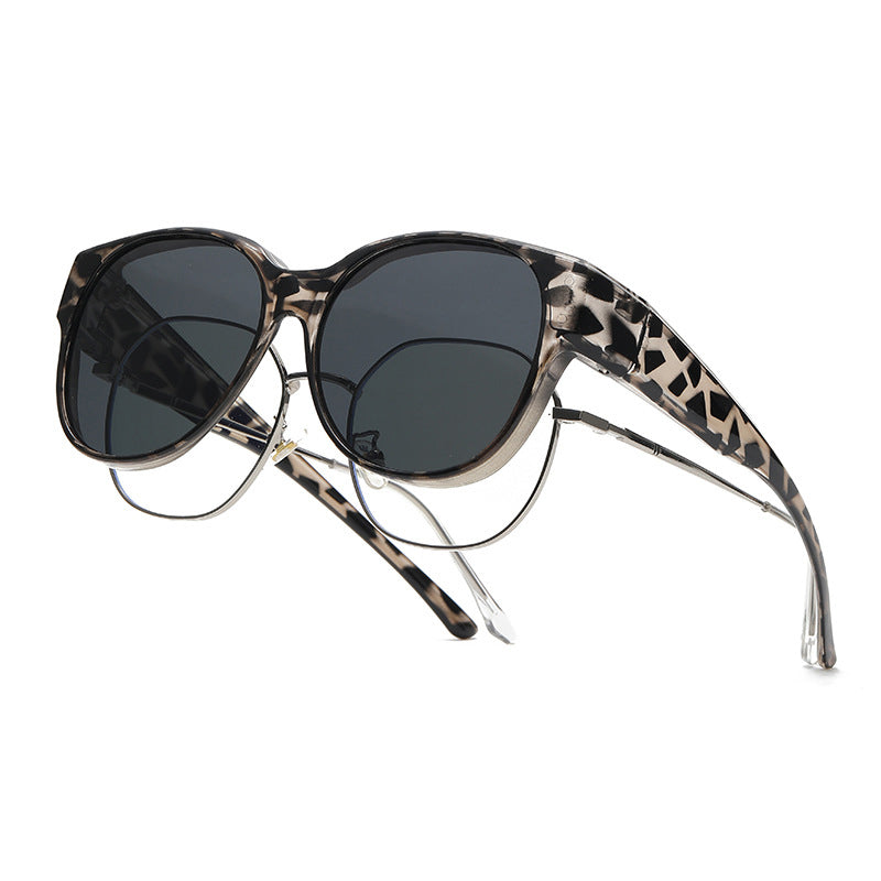 Polarized Over-Prescription Sunglasses UV400 Cat-Eye Wraparound Shades for Women & Men Driving Fishing Outdoor
