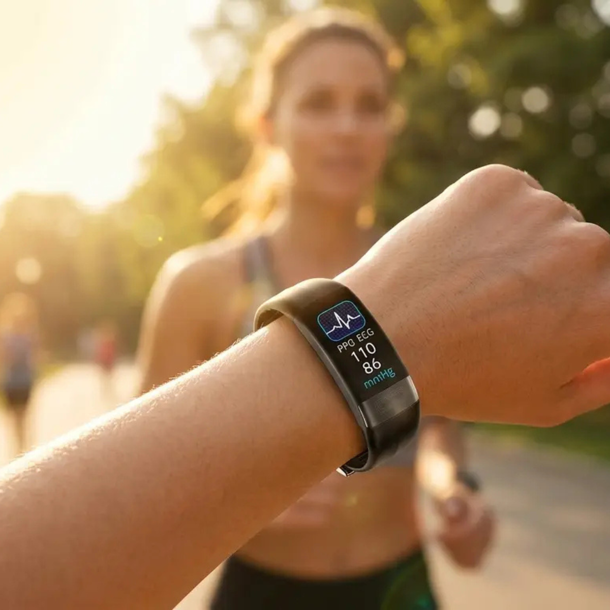 Fitness Tracker with Continuous Heart Rate, Blood Pressure & ECG Monitoring for iOS & Android
