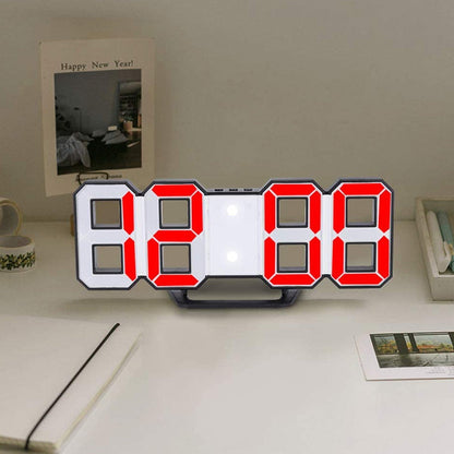 Digital LED Alarm Clock with Temperature Display & Color-Changing Backlight for Bedroom Desk