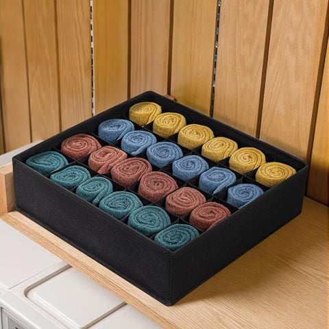 Caja organizadora de folios - Tela transpirable, 24 compartimentos