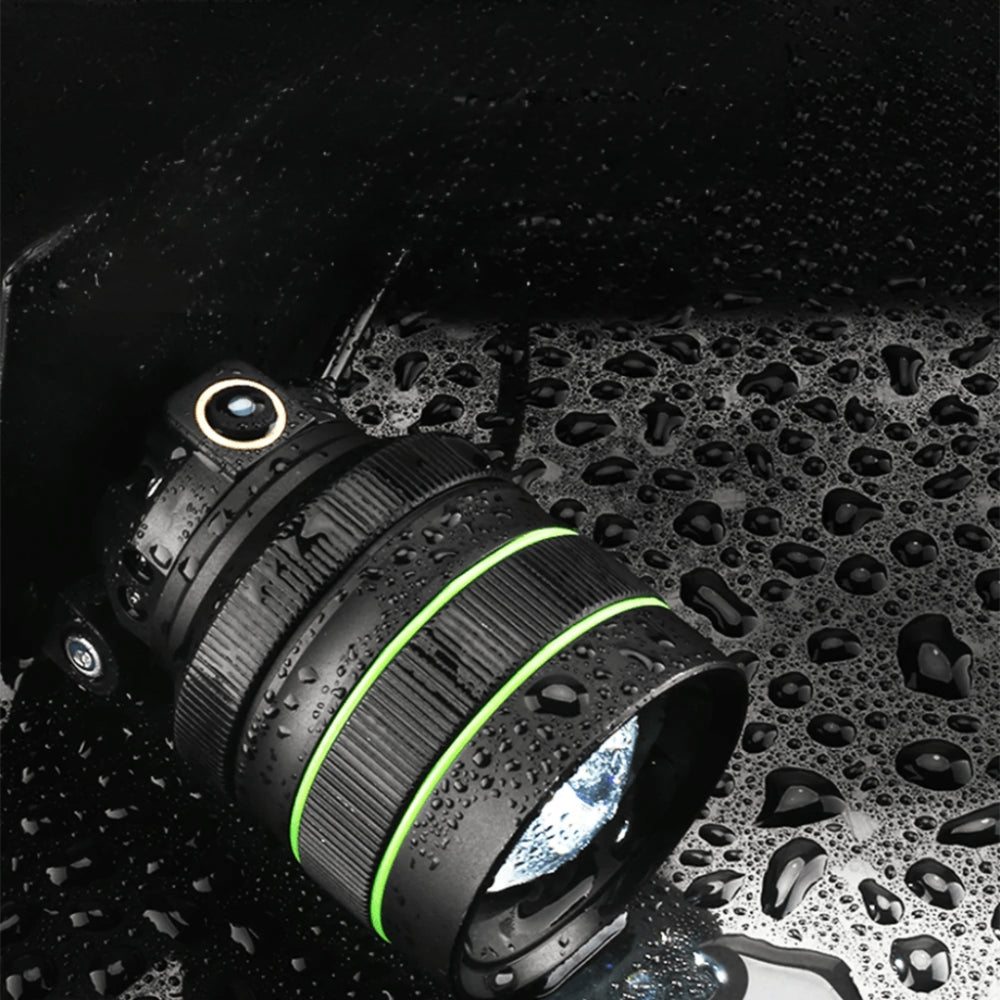 Rechargeable Motion-Activated Headlamp with 984-Foot Beam for Camping Hiking Work Outdoor Adventures Emergency Hands-Free Flashlight