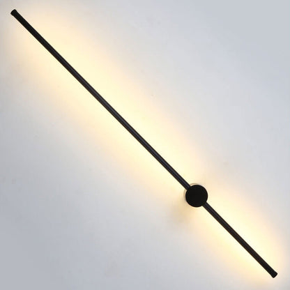 Vertical LED Sconce Aluminum Linear Strip Light Black Gold 31 in Bedroom Hallway Accent Lighting Indirect Glow Modern Minimalist Hardwired M