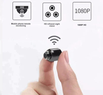 Compact WiFi Security Camera 1080p HD Indoor with Night Vision & Motion Alerts 120° Wide Angle Two-Way Audio Remote Monitoring for Home Offi