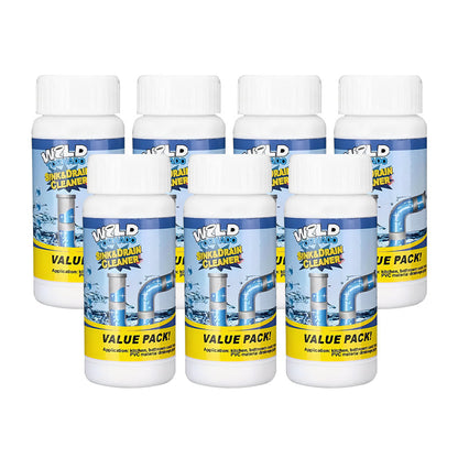 Enzymatic Foaming Powder Pipe Opener for Kitchen & Bathroom Drains, Clears Hair & Grease Clogs, Safe Non-Corrosive Formula for All Plumbing,
