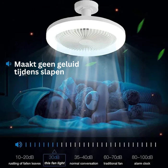 Ceiling Fan Light Combo Screw-In Bulb Socket with Remote Control 3 Speed Adjustable Brightness LED 2100 Lumen for Bedroom Kitchen Garage