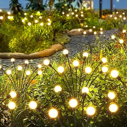 Solar Firefly Stake Light Bendable Branch Design 13 in Tall Outdoor Path Illumination Yard Accent Warm Glow LED No Wiring Dusk-to-Dawn Senso