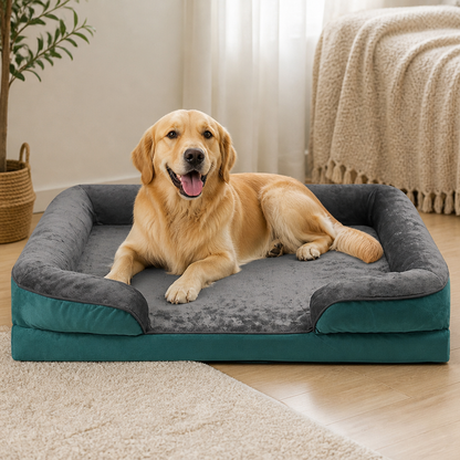 Ortekor Orthopedic Support Foam & Anti-Skid Bottom Dog Bed (Detachable Cover)