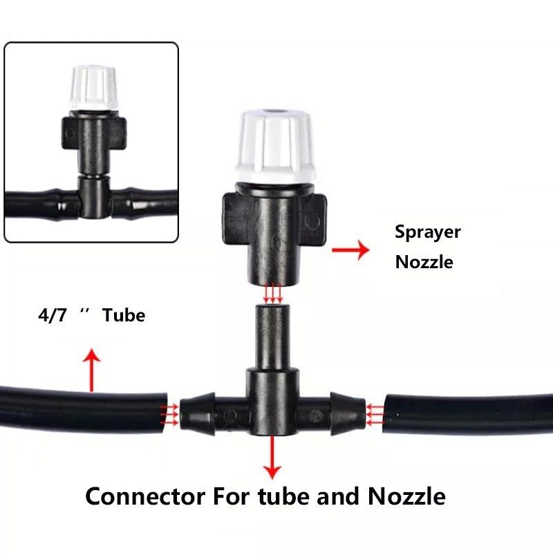 Adjustable Drip Irrigation System – 33 ft Hose with 10 Nozzles – Automatic Plant Watering for Garden Greenhouse & Patio